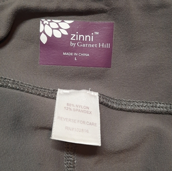 Zinni by Garnet Hill Womens Gray Pants Size Large - Picture 4 of 7
